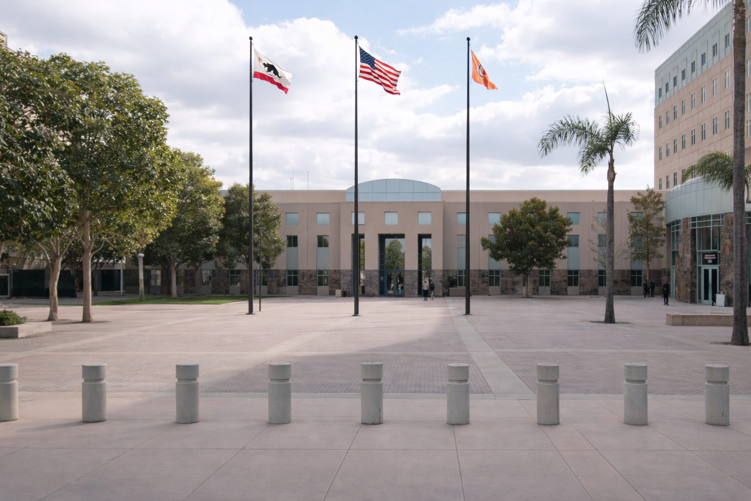 Orange County Juvenile Hall courtyard.